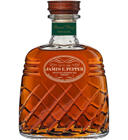 James E. Pepper Decanter Barrel Proof Straight Rye