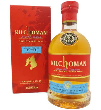 Kilchoman ImpEx Cask Evolution 03/2024 100% Islay Single Cask Bourbon Barrel 9 Year Old Single Malt