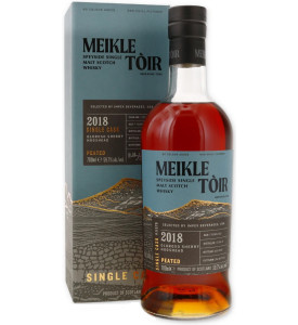 Meikle Toir 2018 Single Cask Oloroso Sherry Hoghshead Peated 7 Year Old Single Malt